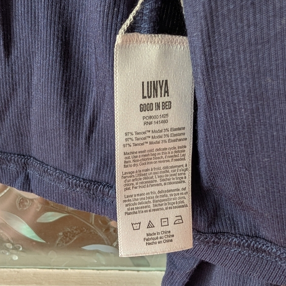 Lunya Deep Navy Thin Rib Cardigan - Picture 3 of 4